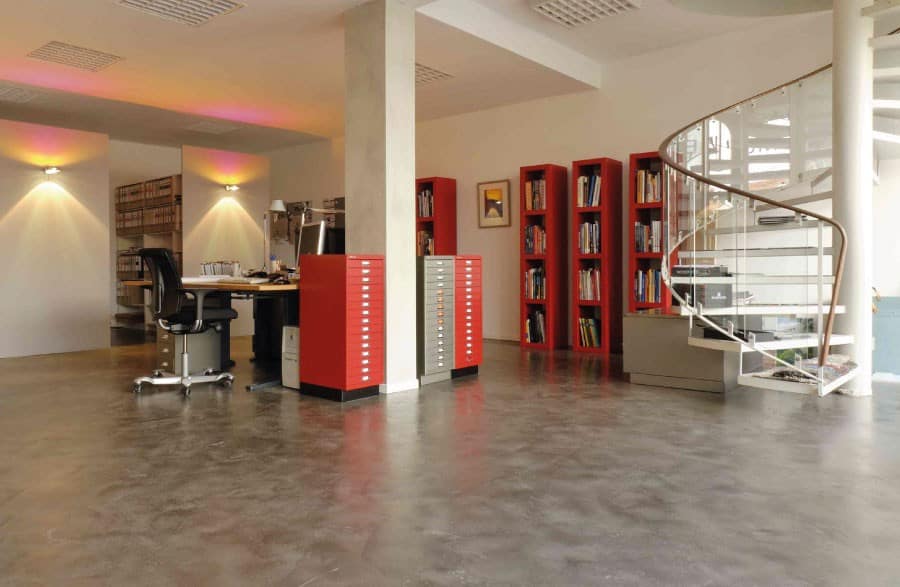 Polished Concrete Office Floor Polished concrete office floor