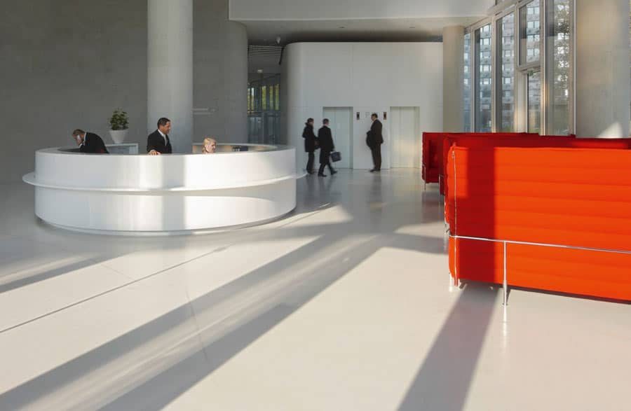 Commercial polished concrete floor