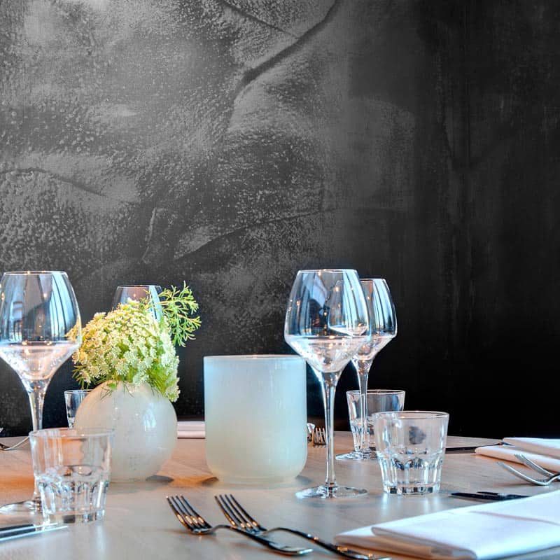 Polished concrete kitchen wall