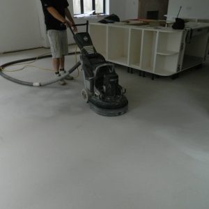polished concrete floor in a private residence in Surrey