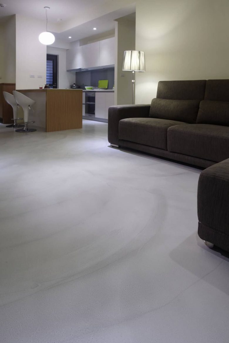 Polished concrete maintenance for living room floors