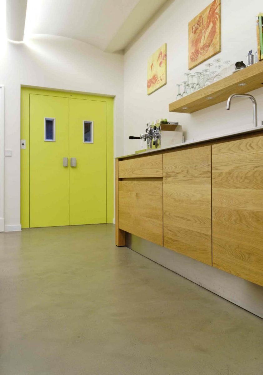 Polished concrete staff canteen