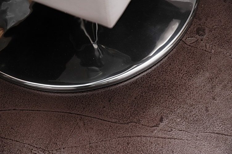 Close up of natural looking polished concrete floor