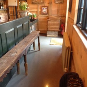 Polished concrete floor in Petersham Nursery, Richmond