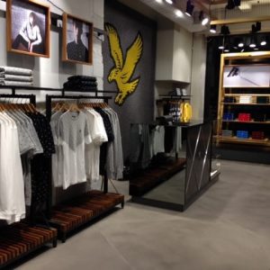Polished concrete floors in Lyle and Scott