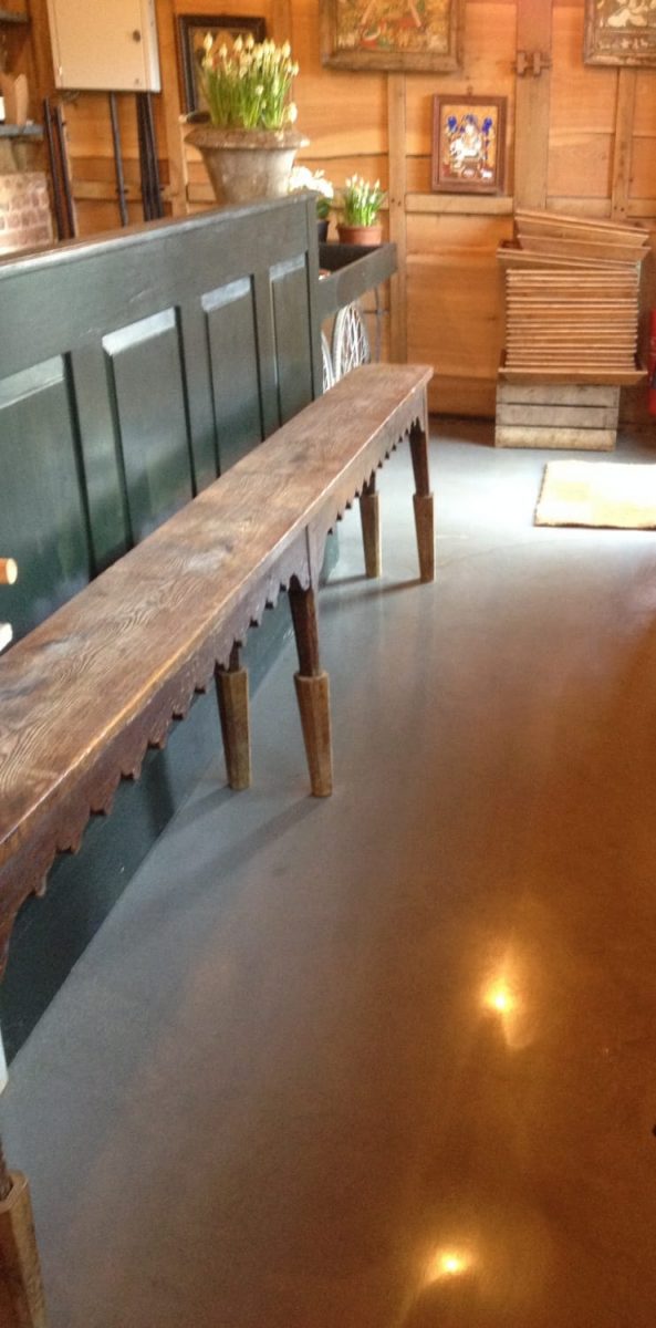 Polished concrete floor in Petersham Nursery, Richmond
