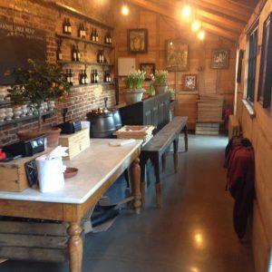 Polished concrete floor in Petersham Nursery, Richmond