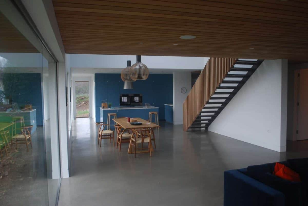 Interior shot of polished concrete flooring
