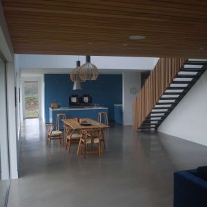 Interior shot of polished concrete flooring