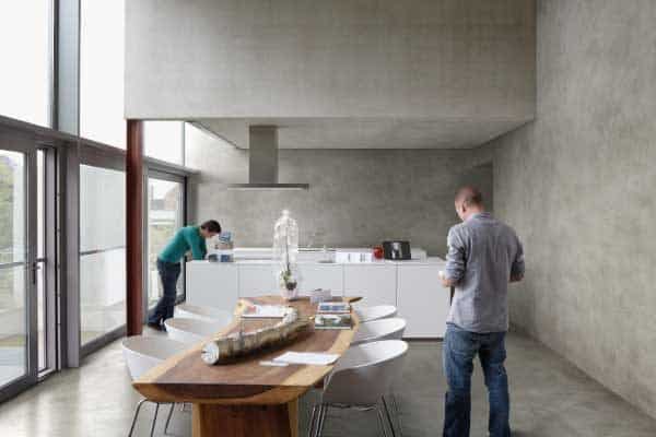 Modern polished concrete interior